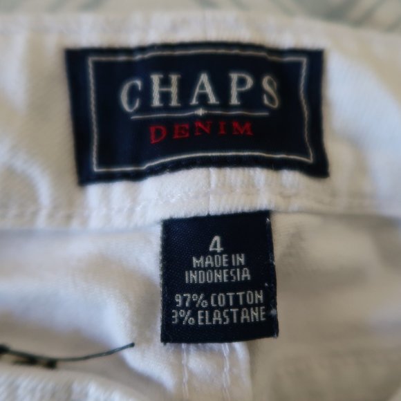 Chaps White Daniella Curvy Fit Straight Leg Jeans Size 4 - Picture 4 of 6